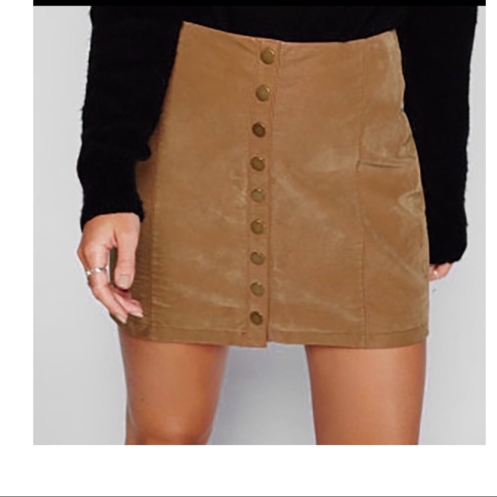 FREE People LEATHER MINI SKIRT size 8